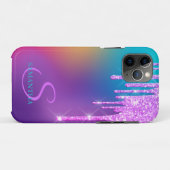 Trendy Glitter Drips Ombre Holographic Case-Mate iPhone Case (Achterkant (horizontaal))