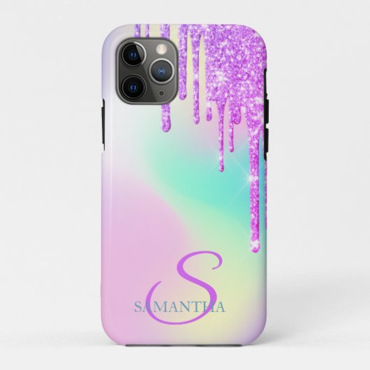 Trendy Glitter Druppels Holografisch Case-Mate iPhone Case (Achterkant)