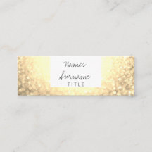 Trendy Glitter Gold Bokeh Mini Visitekaartje