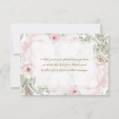 Trendy Glitter Gold Floral Sweet 16 Hartelijk dank Bedankkaart (Achterkant)