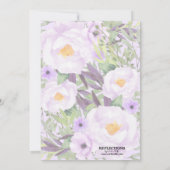 Trendy Glitter Gold Floral Sweet 16 Party Kaart (Achterkant)