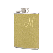 Trendy Glitter Gold Monogrammed Heupfles (Links)