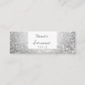 Trendy Glitter Jewel Mini Silver Visitekaartje (Voorkant)