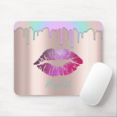 Trendy Glitter Lips Rainbow Drives Muismat (Met muis)