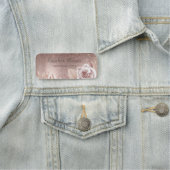 Trendy Glitter Ombre,Flower,Roos Gold Naamplaatje (In situ)