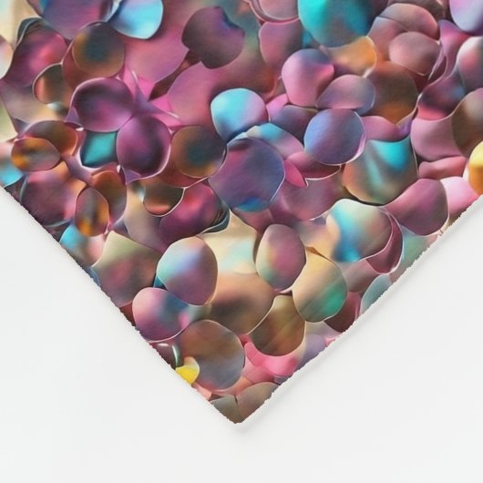 Trendy Glitter Opal Holografisch Collectie Fleece Deken (Hoek)
