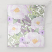 Trendy Glitter Paarse Floral Sweet 16 Party Plaatskaartje (Binnenkant ongevouwen)