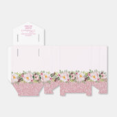 Trendy Glitter Pink Floral Sweet 16 Bedankdoosjes (Uitgevouwen)