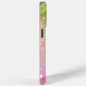 Trendy Glitter Regenboog Monogrammed Case-Mate iPhone Case (Achterkant / Rechts)