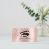 Trendy Glitter Roos Gold Drivers Geometrische Mati Visitekaartje (Staand voorkant)