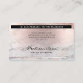 Trendy Glitter Roos gold druppels getextureerd mar Visitekaartje (Achterkant)