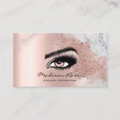 Trendy Glitter Roos gold druppels getextureerd mar Visitekaartje (Voorkant)