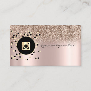 Trendy Glitter Roos Gold Instagram Stippen Visitekaartje