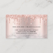 Trendy Glitter Roos gouddruppels Visitekaartje (Achterkant)