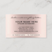 Trendy Glitter Roos gouden druppels Lashes Visitekaartje (Achterkant)