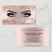 Trendy Glitter Roos gouden druppels Lashes Visitekaartje (Voorkant / Achterkant)