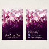 Trendy Glitter Sparkle Social Network Oorbel Kaart (Voorkant /achterkant)