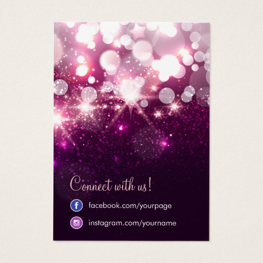 Trendy Glitter Sparkle Social Network Oorbel Kaart (Achterkant)