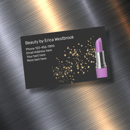 Trendy Glitzy Beauty Mode Lipstick Magnetisch Visitekaartje