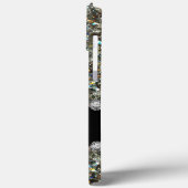 Trendy Glitzy Faux Bling Jewels Monogram Case-Mate iPhone Case (Achterkant / Links)