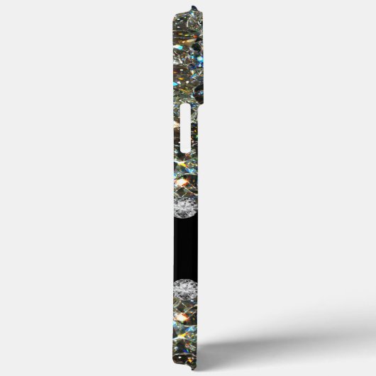 Trendy Glitzy Faux Bling Jewels Monogram Case-Mate iPhone Case (Achterkant / Rechts)