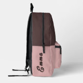 Trendy glurende zwarte kat monogram bedrukte rugzak (Links)