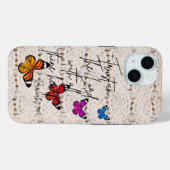 Trendy Goddelijke Witte Gebreide Regenboog Vlinder Case-Mate iPhone Case (Achterkant (horizontaal))