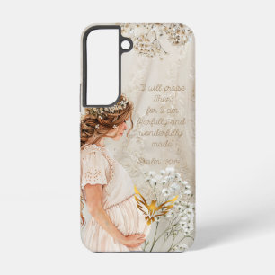 Trendy Goddelijke Zwangere Moeder Kant Bloemige Du Samsung Galaxy Hoesje