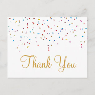 Trendy Goedkoop Goud Glitter Wit Dank Je Pos Briefkaart