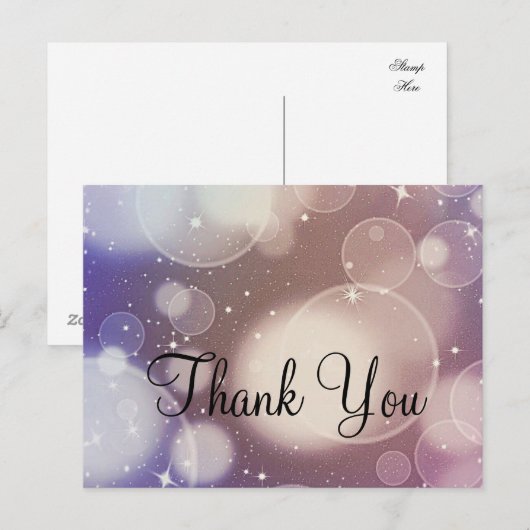Trendy goedkope Glitter Glitter Sparkle Bedankt Briefkaart (Voorkant / Achterkant)
