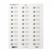 Trendy Gold Afstuderen Retour Adreslabel Etiket (Full Sheet)