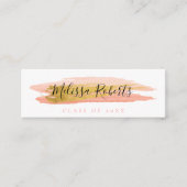 trendy gold and roze afstuderen name insert card mini visitekaartje (Voorkant)