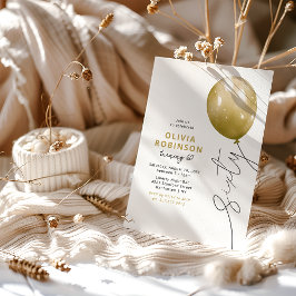 Trendy Gold Balloon 60th Birthday Kaart