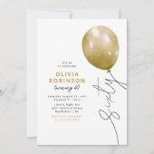 Trendy Gold Balloon 60th Birthday Kaart (Voorkant)