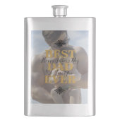 Trendy Gold Beste vader op vaderdag Foto Klassiek Flacon (Voorkant)