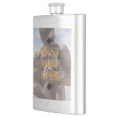 Trendy Gold Beste vader op vaderdag Foto Klassiek Flacon (Links)