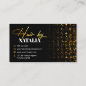 Trendy Gold Black Sparkle Haarstylist Reward Klantenkaartje (Voorkant)
