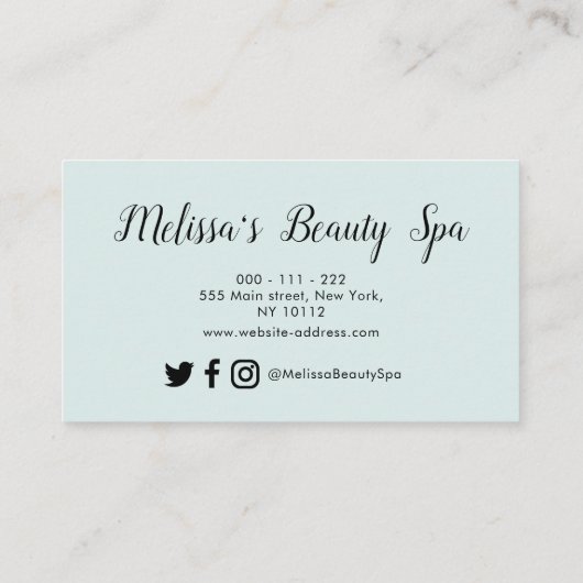 trendy Gold & blue - tactiykaart Visitekaartje (Achterkant)