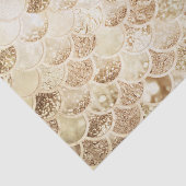 Trendy Gold Blush Ombre Glitter Mermaid Fish Scale Tissuepapier (Detail)