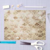 Trendy Gold Blush Ombre Glitter Mermaid Fish Scale Tissuepapier (Craft)