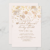 Trendy Gold Bokeh over het Creamy White Vrijgezell Kaart (Voorkant / Achterkant)