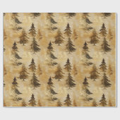 Trendy Gold & Bronze Metallic Christmas Tree  Cadeaupapier (Vlak)