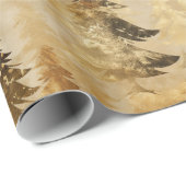 Trendy Gold & Bronze Metallic Christmas Tree  Cadeaupapier (Rol Hoek)