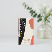 Trendy Gold Brush Moderne Abstracte kunstschilderv Visitekaartje (Staand voorkant)