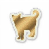 Trendy Gold Cat Sticker (Voorkant)