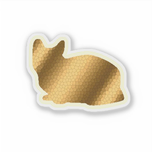 Trendy Gold Cat Sticker (Voorkant)