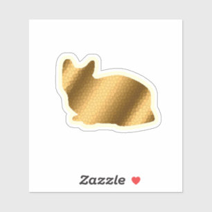 Trendy Gold Cat Sticker
