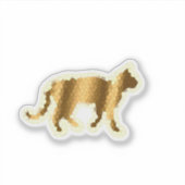 Trendy Gold Cat Sticker (Voorkant)