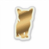 Trendy Gold Cat Sticker (Voorkant)
