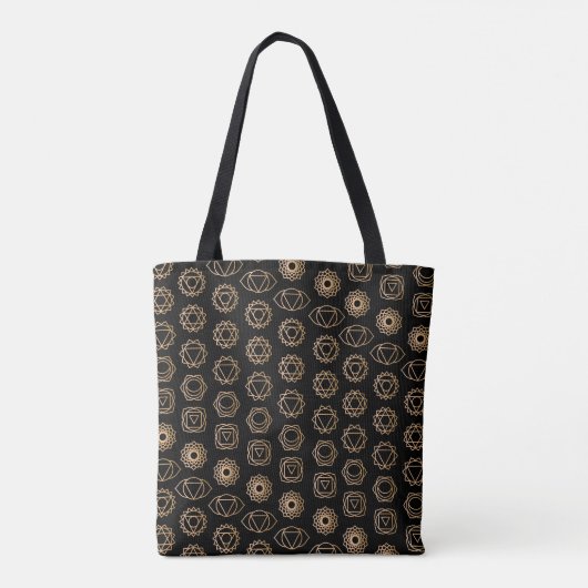 Trendy Gold Chakras Pattern Tote Bag (Achterkant)